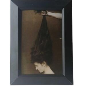Vintage Beauty Woman's Hair Creepy Gothic Oddity Werid Odd Decor Retro Victorian